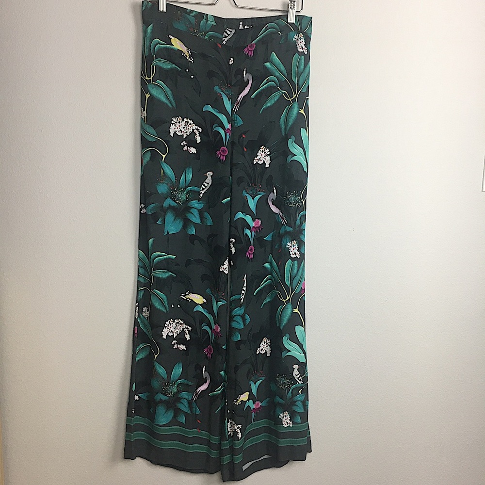 Palazzo Floral Print Pant size 12 with Pocket NWT